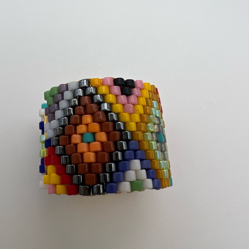 Geometric Pattern Stylish Miyuki Beaded Adjustable Rings - Trendy Boho Rings - Picture 12 of 12